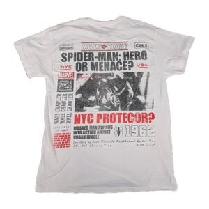 Civil LA x Marvel CVLA Shirt Mens Large White The‎ Daily Bugle Spiderman New